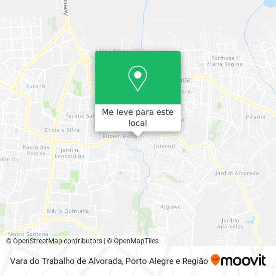 Vara do Trabalho de Alvorada mapa