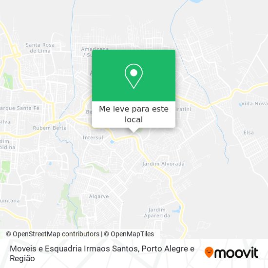 Moveis e Esquadria Irmaos Santos mapa