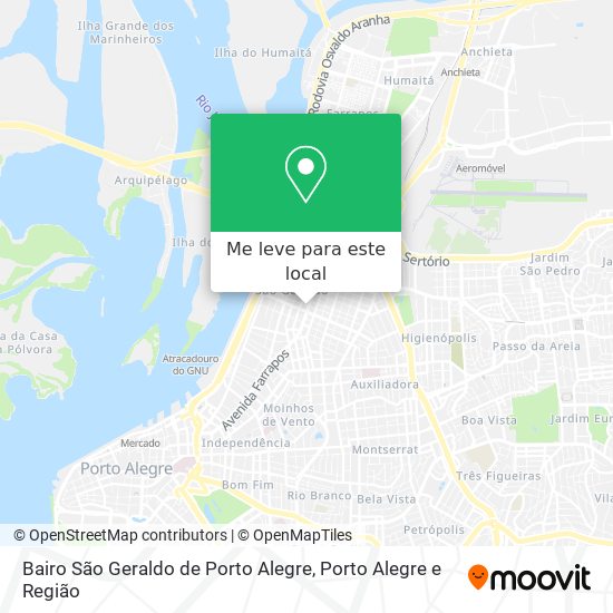 Bairo São Geraldo de Porto Alegre mapa