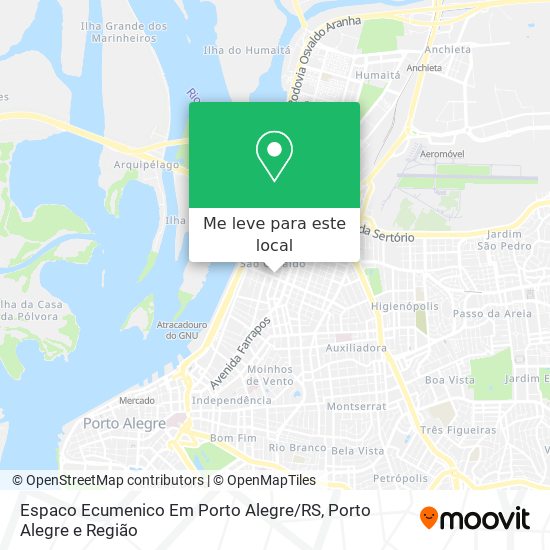 Espaco Ecumenico Em Porto Alegre / RS mapa
