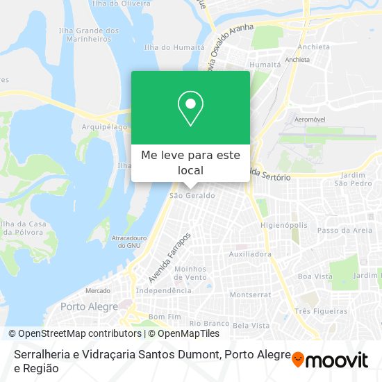 Serralheria e Vidraçaria Santos Dumont mapa