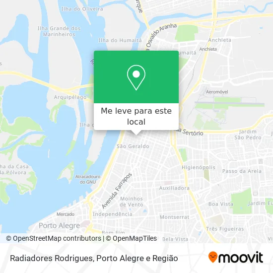 Radiadores Rodrigues mapa