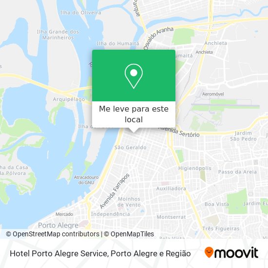 Hotel Porto Alegre Service mapa