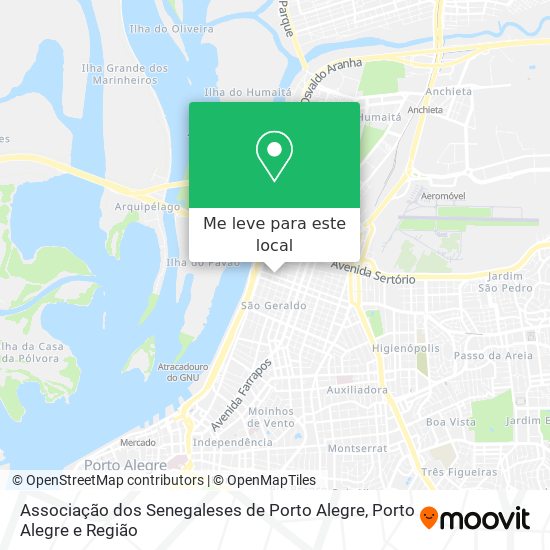 Associação dos Senegaleses de Porto Alegre mapa