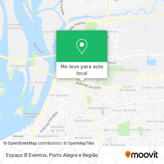 Espaço B Eventos mapa