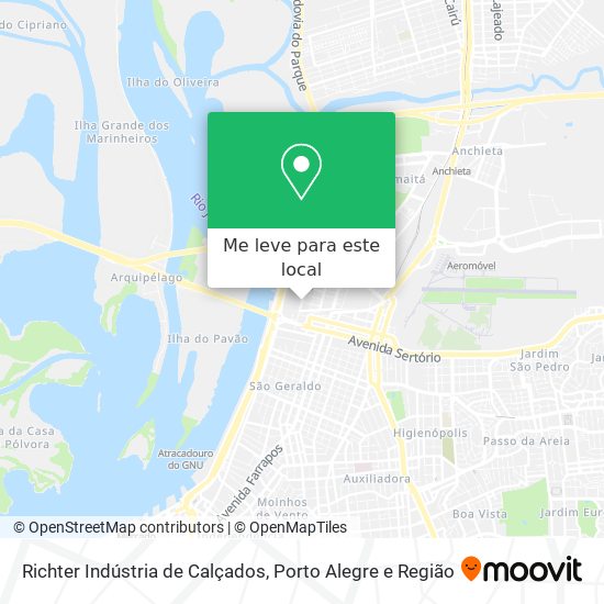 Richter Indústria de Calçados mapa