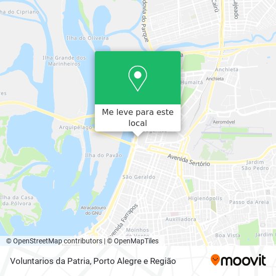 Voluntarios da Patria mapa