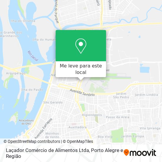 Laçador Comércio de Alimentos Ltda mapa