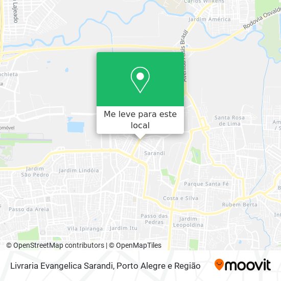 Livraria Evangelica Sarandi mapa