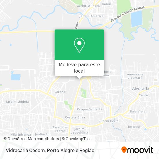 Vidracaria Cecom mapa