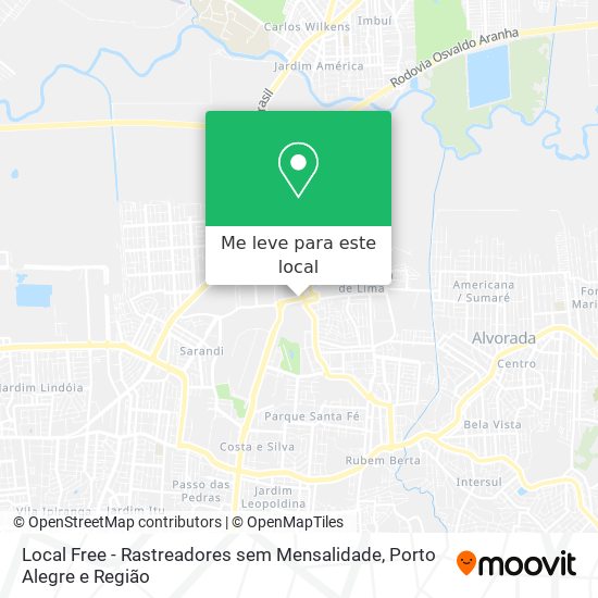 Local Free - Rastreadores sem Mensalidade mapa