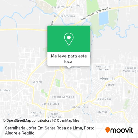Serralharia Jofer Em Santa Rosa de Lima mapa