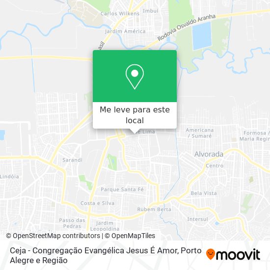 Ceja - Congregação Evangélica Jesus É Amor mapa