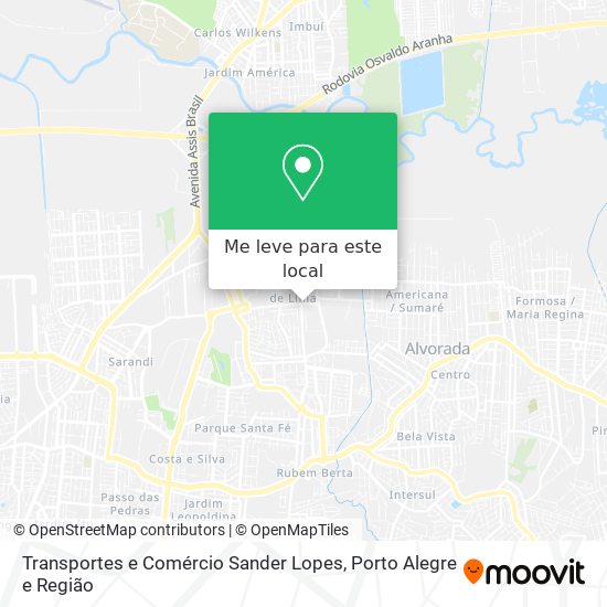 Transportes e Comércio Sander Lopes mapa