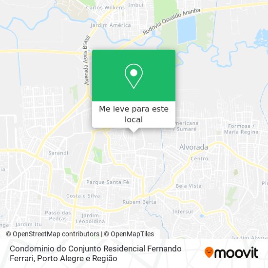 Condominio do Conjunto Residencial Fernando Ferrari mapa