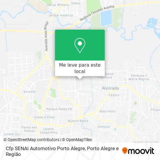 Cfp SENAI Automotivo Porto Alegre mapa