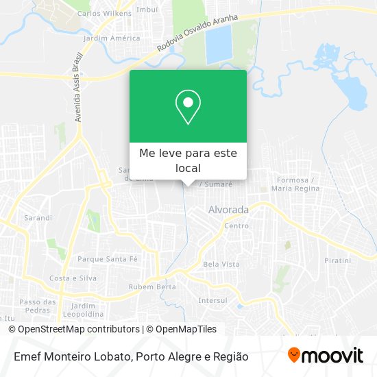 Emef Monteiro Lobato mapa