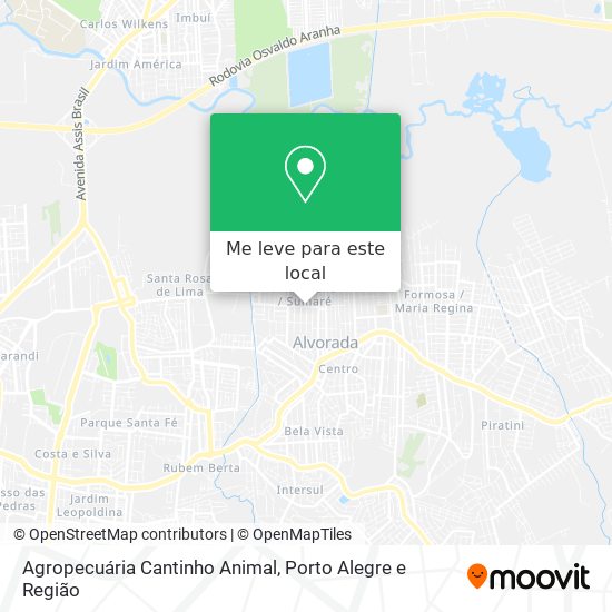 Agropecuária Cantinho Animal mapa