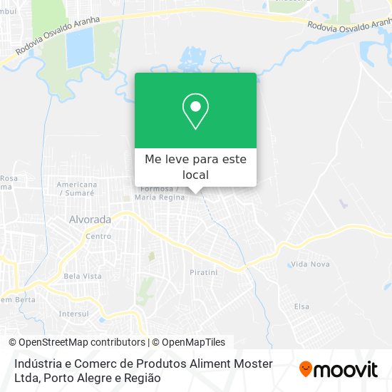 Indústria e Comerc de Produtos Aliment Moster Ltda mapa