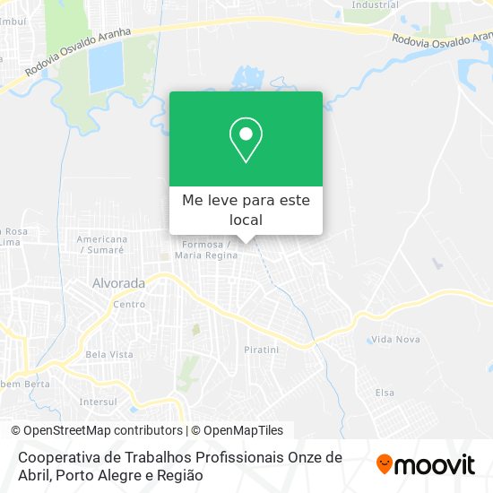 Cooperativa de Trabalhos Profissionais Onze de Abril mapa