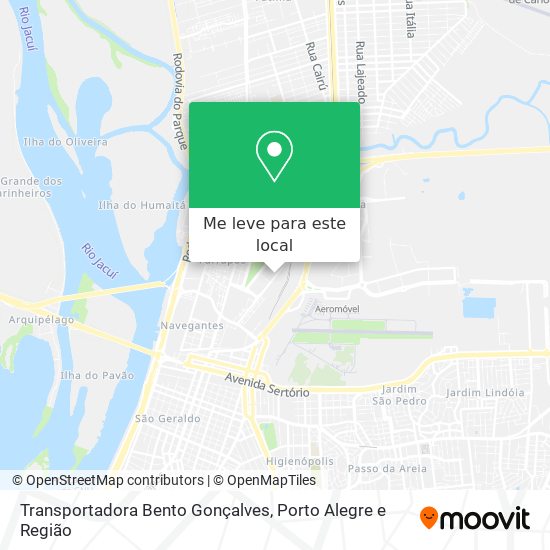 Transportadora Bento Gonçalves mapa