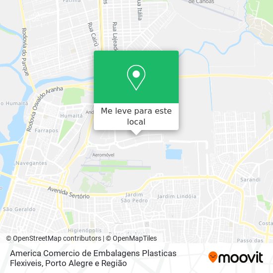 America Comercio de Embalagens Plasticas Flexiveis mapa