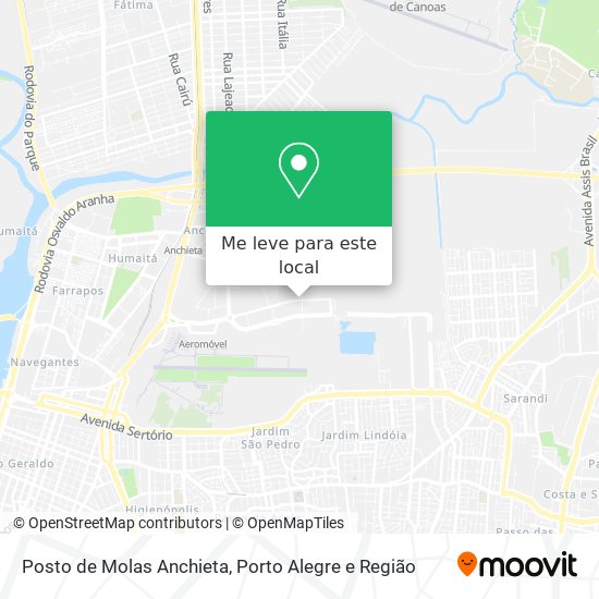 Posto de Molas Anchieta mapa