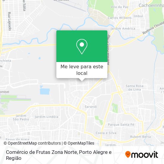 Comércio de Frutas Zona Norte mapa