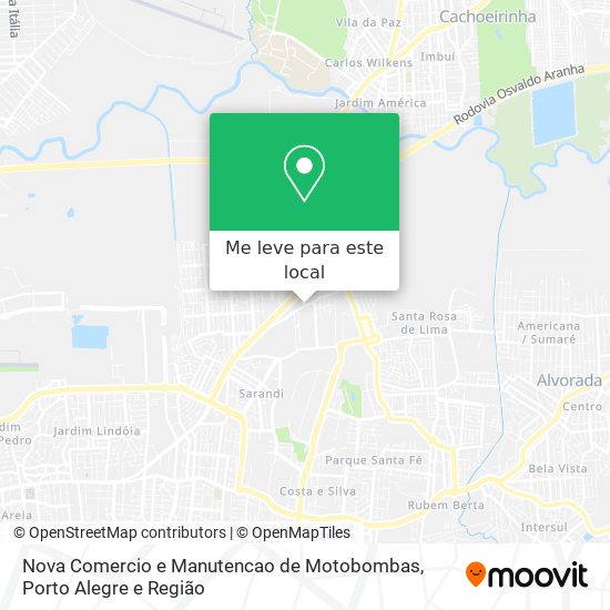 Nova Comercio e Manutencao de Motobombas mapa