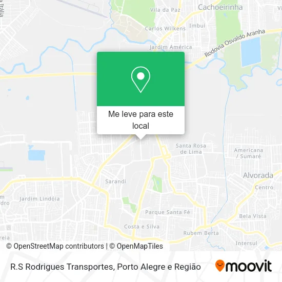 R.S Rodrigues Transportes mapa