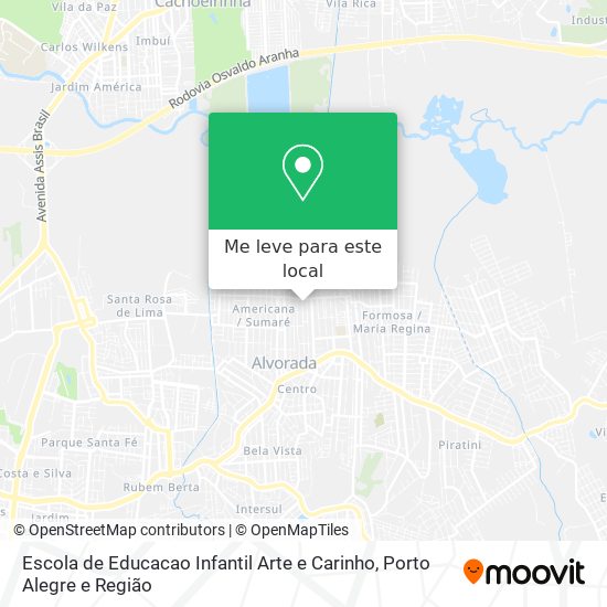 Escola de Educacao Infantil Arte e Carinho mapa