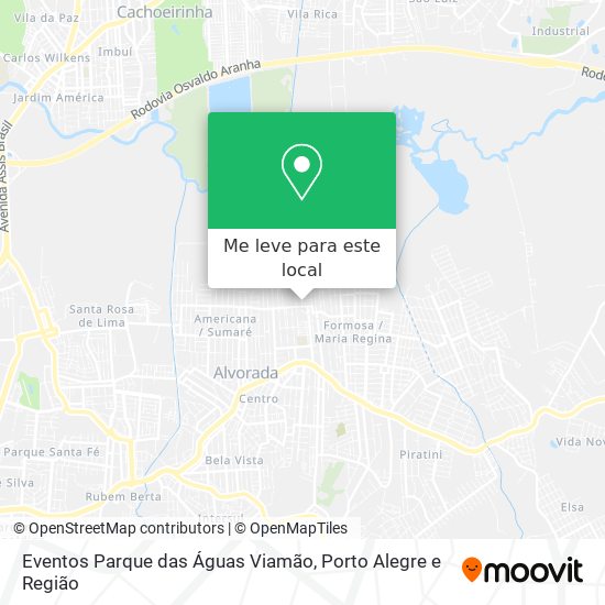 Eventos Parque das Águas Viamão mapa