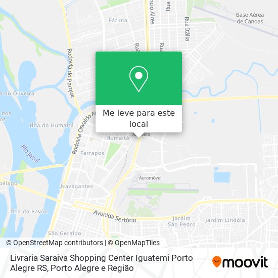 Livraria Saraiva Shopping Center Iguatemi Porto Alegre RS mapa