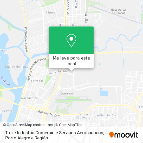 Treze Industria Comercio e Servicos Aeronauticos mapa