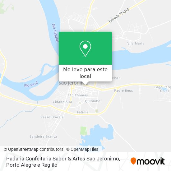 Padaria Confeitaria Sabor & Artes Sao Jeronimo mapa