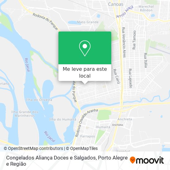 Congelados Aliança Doces e Salgados mapa