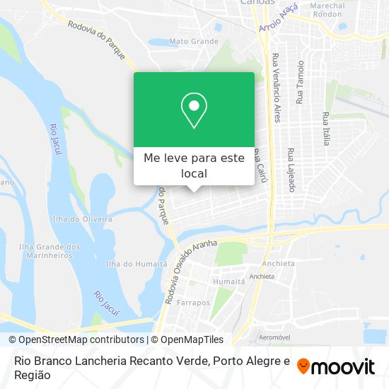 Rio Branco Lancheria Recanto Verde mapa