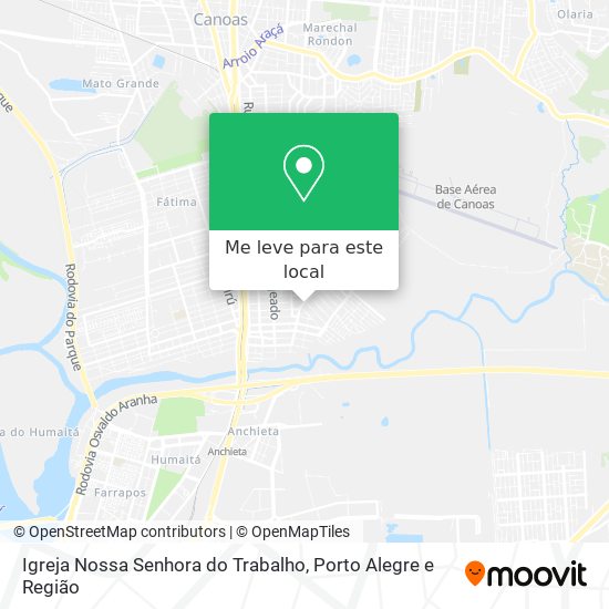 Igreja Nossa Senhora do Trabalho mapa