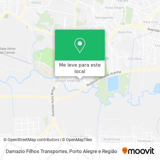 Damazio Filhos Transportes mapa