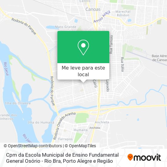 Cpm da Escola Municipal de Ensino Fundamental General Osório - Rio Bra mapa