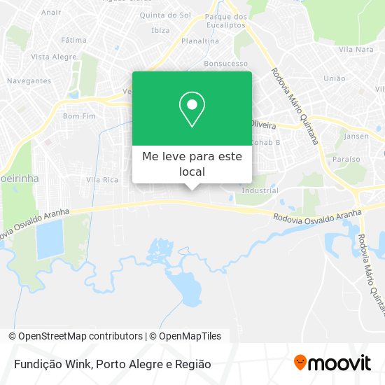Fundição Wink mapa