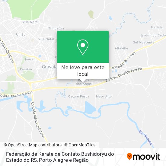 Federação de Karate de Contato Bushidoryu do Estado do RS mapa