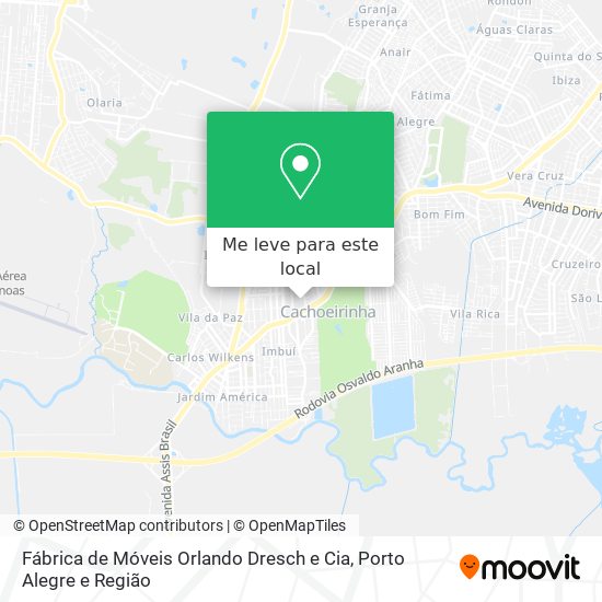 Fábrica de Móveis Orlando Dresch e Cia mapa