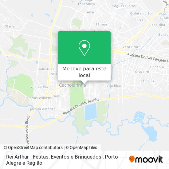 Rei Arthur - Festas, Eventos e Brinquedos. mapa