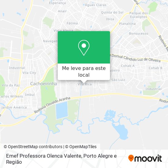 Emef Professora Olenca Valente mapa