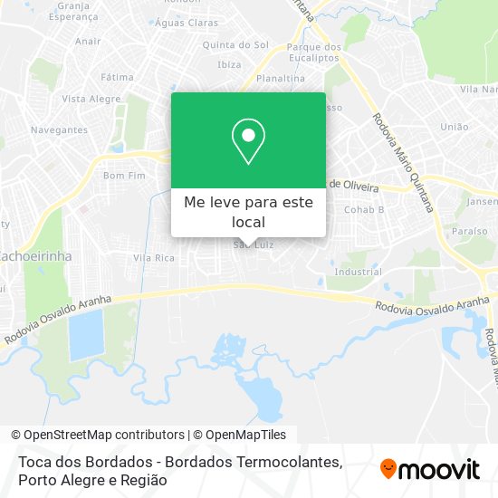 Toca dos Bordados - Bordados Termocolantes mapa