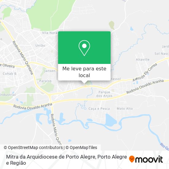 Mitra da Arquidiocese de Porto Alegre mapa