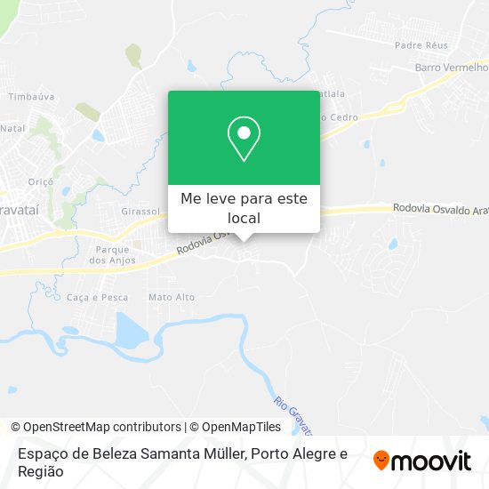 Espaço de Beleza Samanta Müller mapa