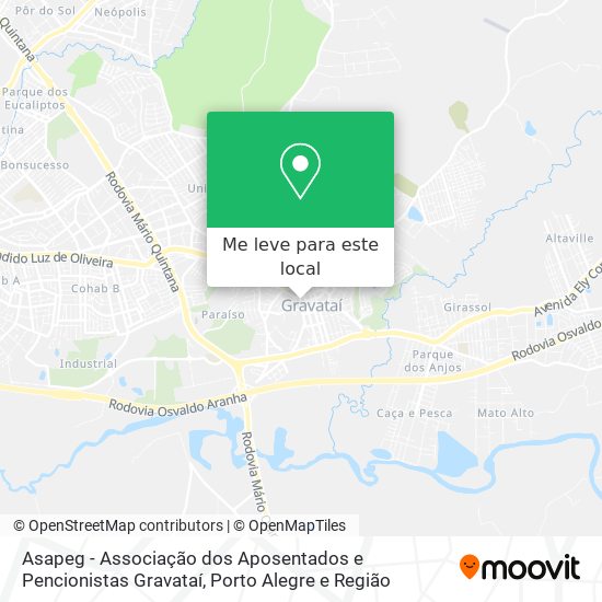 Asapeg - Associação dos Aposentados e Pencionistas Gravataí mapa