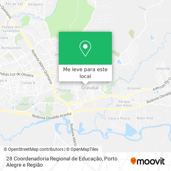28 Coordenadoria Regional de Educação mapa
